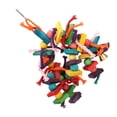 thumbnail image 2 of Parakeet Chewing Toy Multicolored Natural Wooden Blocks Toy for Macaws Pet BirdsThick Rope, 2 of 14