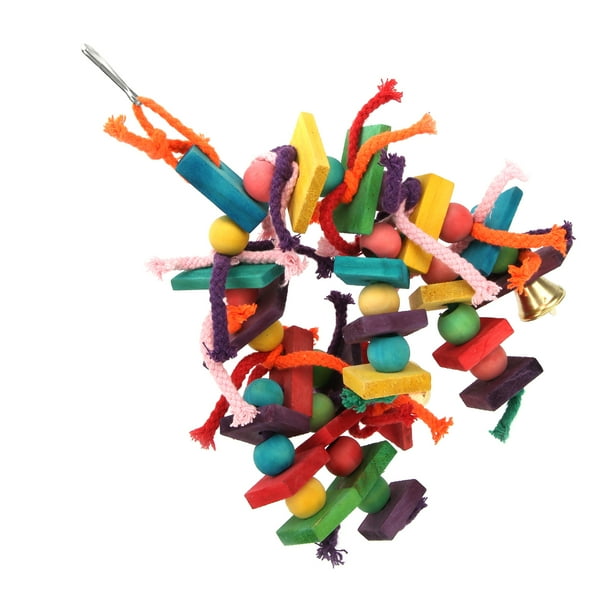 Juguetes para pájaros, juguete para masticar periquitos, bloques de madera multicolores, juguete para periquitos, juguetes para periquitos, lo mejor de la línea Jadeshay A