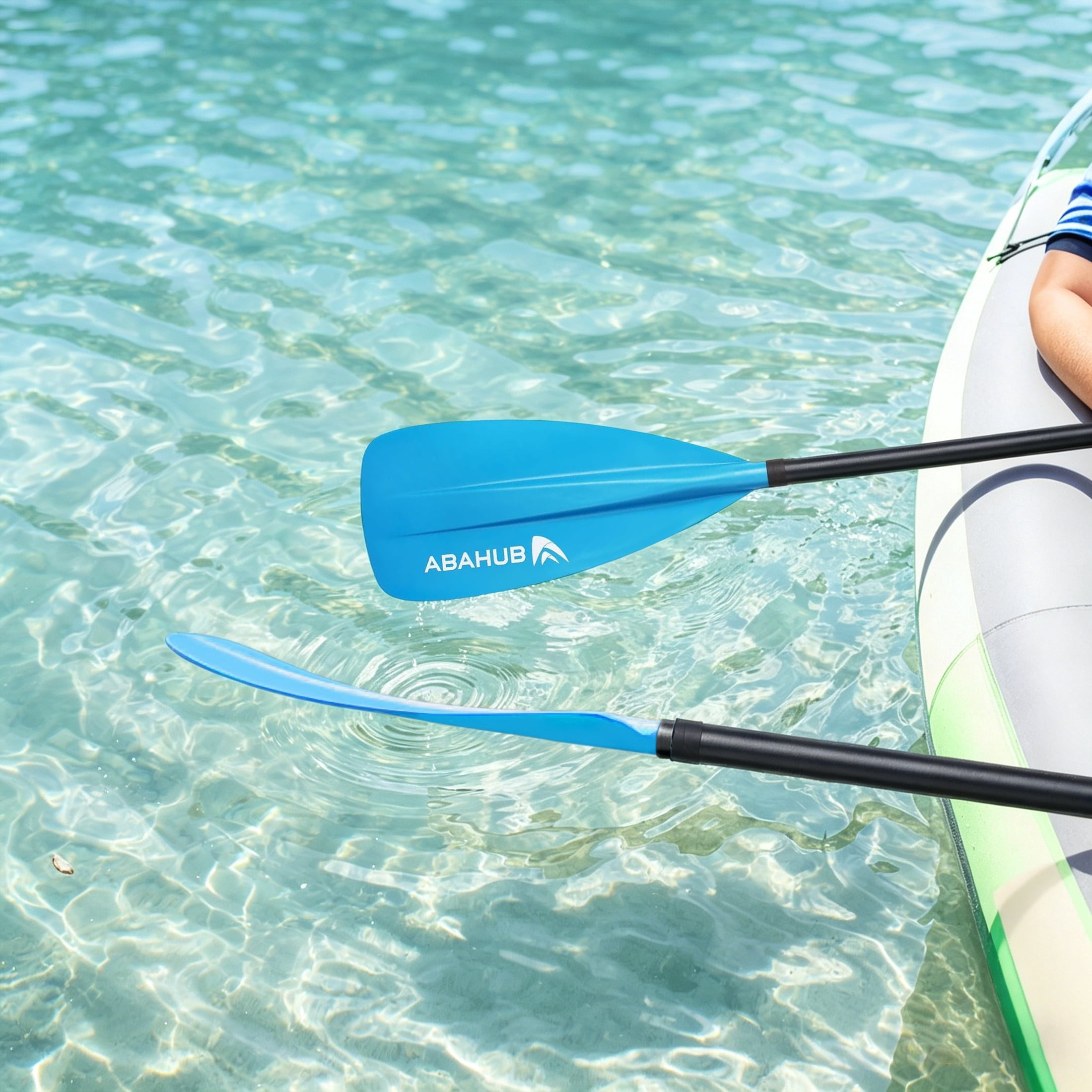 AbahubFit Adjustable SUP Paddle (3-Piece) Lightweight Stand-up Paddle Oars for Paddleboard, Aluminum Alloy Shaft 68" - 84"