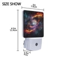 thumbnail image 4 of Colorful Galaxy with Swirling Nebulas Night Light 2 Pack LED Nightlight Plug into Wall Dusk to Dawn Sensor Soft White, 4 of 7