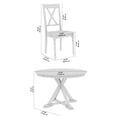 thumbnail image 2 of Bush Furniture West End 45W Round Trestle Dining Table with 4 Cross Back Dining Chairs in Burnished Medium Brown and Black, 2 of 6