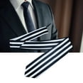 thumbnail image 2 of lixuesong Unisex Funny Neckties Japanese Black White Vertical Stripe Pattern Anime Cosplay Costume Uniform Neckwear Accessories, 2 of 3