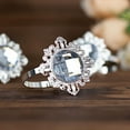 thumbnail image 4 of BalsaCircle 6 Silver Clear Round 2" Metal Dinner Napkin Rings Large Crystal Rhinestone Party Home Decorations Supplies, 4 of 8