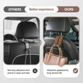 thumbnail image 3 of Car Seat Hooks for Headrest, Hooks for Car Seat Headrest, 2026 New Leather Multifunctional Double Hook for Handbags, 3 of 6
