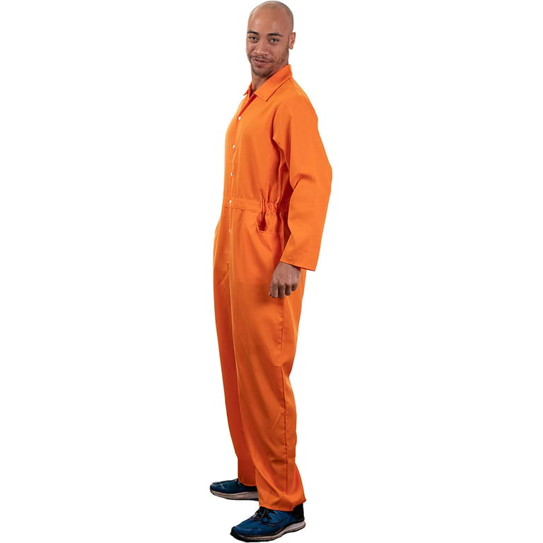 Prisoner Jumpsuit  Orange Prison Inmate Halloween Costume Unisex Jail  Criminal-Adult,S – Ann Arbor T-shirt Company