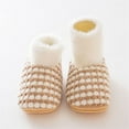 thumbnail image 3 of Eyicmarn Lovely Baby Girl Winter Sock Shoes Plaid Flats Warm Plush Walking Shoes, 3 of 9