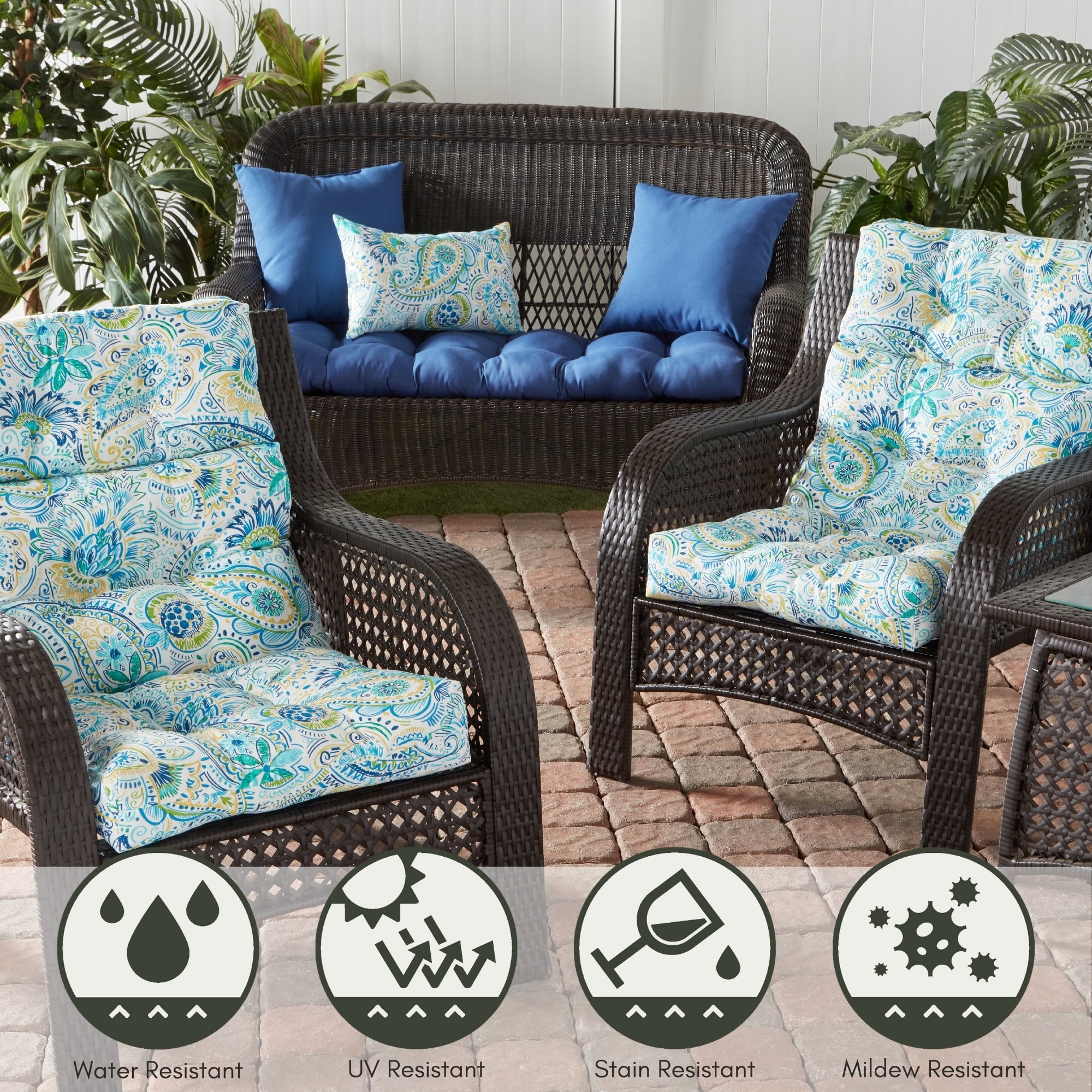 Greendale Home Fashions Baltic Paisley Outdoor Patio Furniture