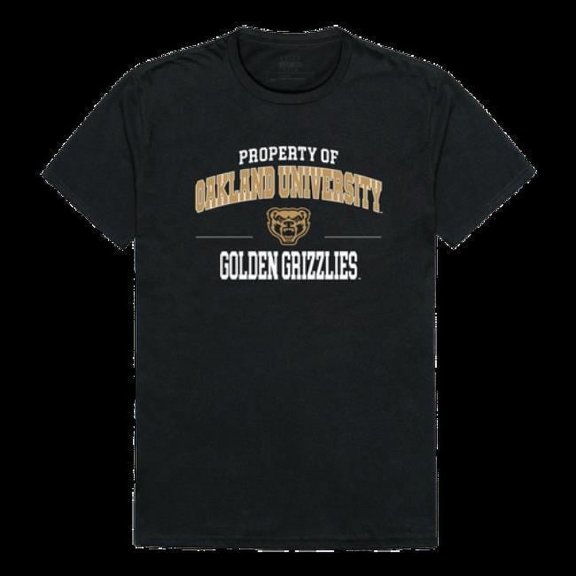 W Republic 517-359-BLK-01 Oakland University Golden Grizzlies Property College T-Shirt, Black - Small
