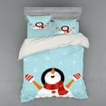 thumbnail image 2 of Ambesonne Christmas Bedding Set 3 Pcs, Santa Snowflakes Joy, Twin XL, Multicolor, 2 of 3