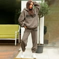 thumbnail image 2 of Womens Sweatsuits 2 Piece Set Oversized Sweatshirt And Sweatpants Athletic Comfortable Tracksuit For Womens Activewear Khaki M, 2 of 4