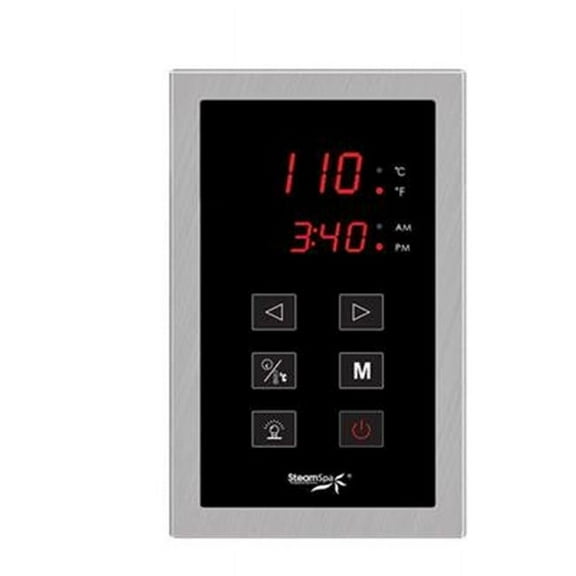SteamSpa STPBN Touch Panel Control System, Brushed Nickel - 1.25 x 4.25 x 5.75 in.