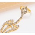 thumbnail image 4 of shiyou-Rhinestone Finger Ring Bracelet Crystal Hand Chain Ring Bracelets for Women, 4 of 4