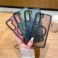 thumbnail image 4 of New Luxury Matte Antiskid Phone Case For Samsung Galaxy S24 Ultra S23 S22 Plus S20 S21 FE Magsafe Magnetic Wireless Charge Cover, 4 of 5