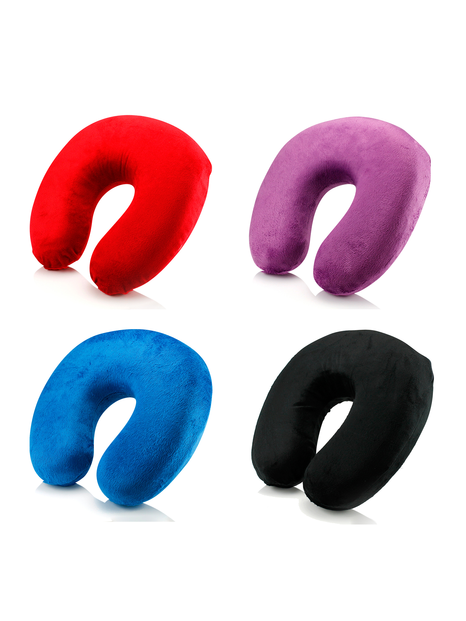 U Shape Memory Foam Neck Cushion Support Comfort Rest Outdoors Car Office Travel Pillow - Purple - image 3 of 4