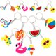 thumbnail image 2 of 16pcs Summer Keychains Tropical Hawaiian Keychain Beach Style Keychains Hanging, 2 of 4