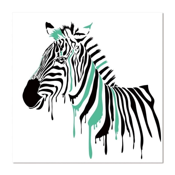 Epic Graffiti  "Painted Zebra" Acrylic Wall Art, 24" x 24"