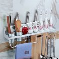 thumbnail image 5 of FOLOYORI 1Set Wall Mount Spice Racks Hanging Rack Silver Aluminum 19.7 x 11.8 x, 5 of 6