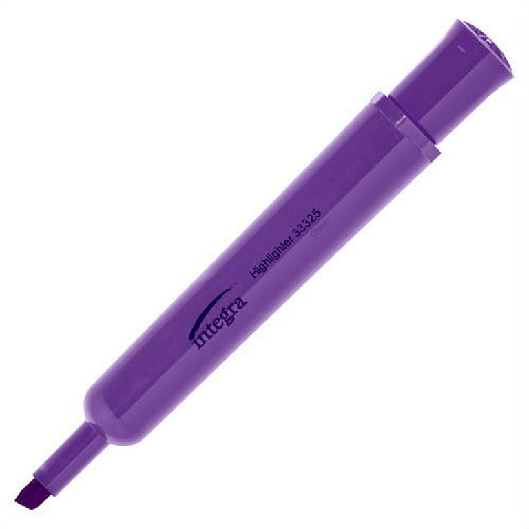Integra Chisel Desk Liquid Highlighters - Chisel Marker Point Style - Purple - 1 Dozen Integra Chisel Desk Liquid Highlighters - Chisel Marker Point Style - Purple - 1 Dozen