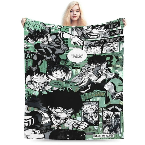 My Hero Academia Blanket for Women Men Adults, Soft Cozy Blanket Throw for Couch Sofa Bed, Lightweight Fleece Fabric, All-Season for Outdoo 40"x30"