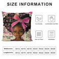 thumbnail image 5 of ONETECH African American Black Girl Home Decorative Throw Pillow Cover, I am Kind Inspirational Quotes Cushion Case for Girls Kids, Bedroom Nursery Sofa Couch Decors Baby Shower Decoration Gifts, 5 of 5