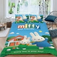 thumbnail image 2 of MIFFY Conjunto de sábanas temático, trío de piezas, cómodo y amigable con la piel, diseño único, regalo de decoración para el hogar para familiares, amigos y fans,135X200cm, 2 of 6