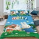 thumbnail image 2 of MIFFY Conjunto de sábanas temático, trío de piezas, cómodo y amigable con la piel, diseño único, regalo de decoración para el hogar para familiares, amigos y fans,135X200cm, 2 of 6
