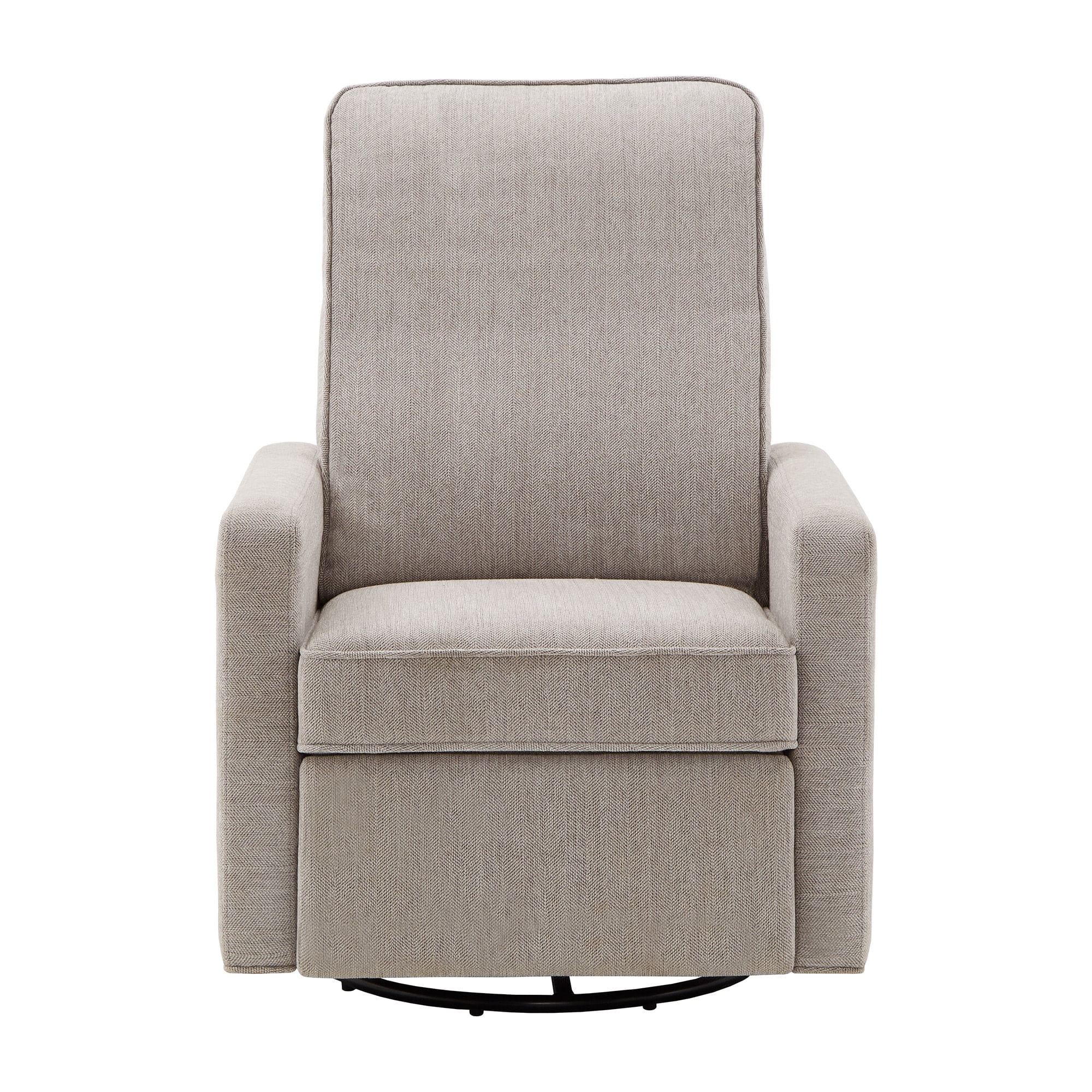 Weston Home Cleta Push Back Swivel Recliner Chair, Grey Fabric