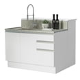 thumbnail image 1 of Isla de Cocina con Encimera y Mostrador Madesa Glamy 120 Blanco, 1 of 9