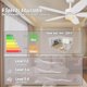 thumbnail image 2 of Vagizm Ventilador de Techo de 42 Pulgadas con Luz - Ventilador de Techo Moderno de 5 Aspas para Sala de Estar y Recámara - Motor CC Silencioso - 3 Cct - 6 Velocidades - Regulable - Función Reversible - Blanco, 2 of 8