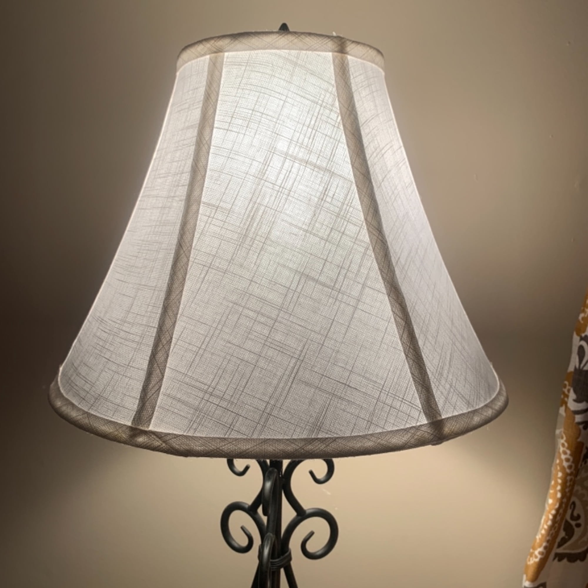 TOOTOO STAR Set of 2 Bell Lamp Shades Natural Medium 6" Top x 14" Bottom x 10" High Shades for table and floor lamps