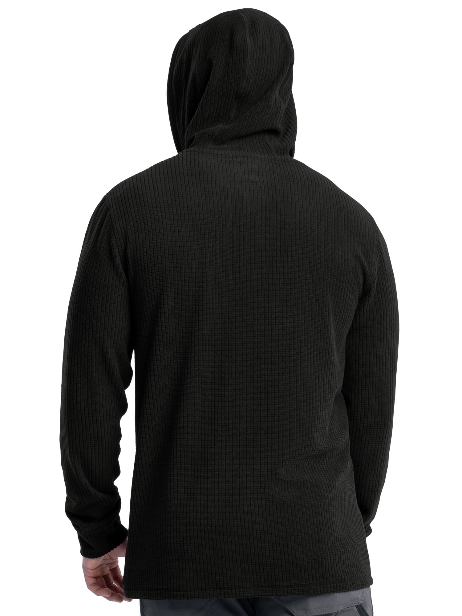 Wrangler Workwear Men's Texture Fleece Pullover Henley Hoodie, Size S-3XL
