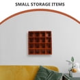 thumbnail image 3 of SHINYPASING Rustic Brown Wood Shadow Display Box with 16 Compartments for Home Wall Storage, 3 of 6