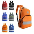 thumbnail image 1 of 24 Pack - 17 Inch Deluxe Wholesale Backpacks in 6 Assorted Colors With Reflective Material - Bulk Case of Bookbags, 1 of 5