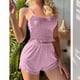 thumbnail image 1 of TaTaai Silky Two-Piece Sleep Set, Women's Breathable Hollow Out Pajamas, Soft Suspender Loungewear for Home Wear and Intimate Evening Relaxation Gift, 1 of 4