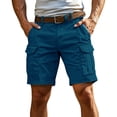 thumbnail image 2 of GrmtClth Mens Cargo Shorts Multi Pockets 7 Inch Inseam Lightweight Twill Summer Athletic Casual Travel Fishing Work Knee Length Shorts Beige 2XL, 2 of 9