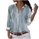 thumbnail image 2 of Fiudx Ofertas y Liquidaciones Camisa con Botones de Solapa Estampada de Serie Informal Regular de Manga Larga para Mujer, 2 of 5