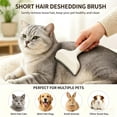 thumbnail image 4 of Deshedding Brush Pet Remover Brush 6 Inch Cat Grooming Brush Dog Grooming Tool for Removing Loose Undercoat Floating for Cats Dogs Green, 1 Pack, 4 of 7
