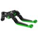 thumbnail image 1 of Palancas de freno y embrague cortas y largas para Yamaha YZF R1 09-14, palanca de freno ajustable de motocicleta, aleación de aluminio, mango negro con extremo verde, 1 of 1