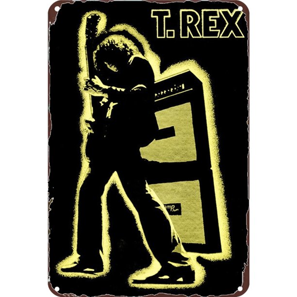 Letrero Hojalata Metal T.REX Pintura Hierro Rectangular Pared para Y Bar 20x30cm