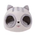thumbnail image 1 of Large Grey Semi-Enclosed Cat Cave Bed with Removable Mat - Premium Short Plush & High-Density Sponge, Anti-Slip Silicone Bottom, Ideal for Cats, Puppies, Rabbits, Guinea Pigs Up to 8 Pounds, 1 of 6