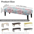 thumbnail image 7 of Jiueut Cherry Blossom Print Dining Room Bench Covers, Non Slip Bench Seat Protector Cover with Elastic Band Washable Rectangle Seat Cushion Long Chair Cover for Home Hotel, 7 of 7