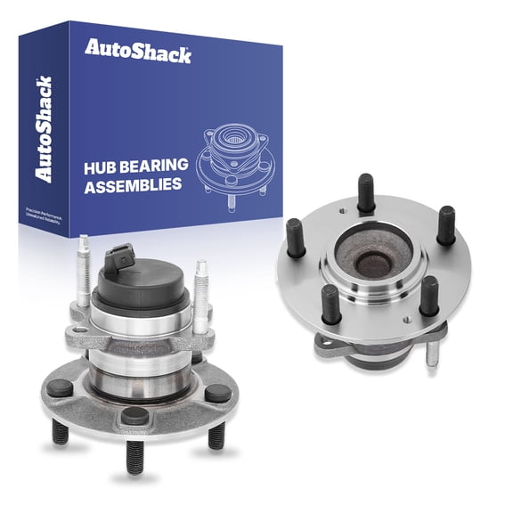 AutoShack Rear Wheel Hub Bearing Assemblies - Driver and Passenger Side for Kia, Forte 2010-2013 Forte Koup 2010-2013, FWD L4 2.0L 2.4L - 5-Lug, With ABS