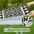 thumbnail image 6 of Stylish Bohemian Flowers Design Stretch Tablecloth with Secure Fit for Square Card Tables and Outdoor Settings, 6 of 6