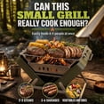 thumbnail image 3 of Portable Charcoal Grill – Folding BBQ with Large Grilling Grate, Serves 4–5, Full-Grate Cooking Coverage, 304 Stainless Steel, 3-Second Setup, Style Ranger Plus Bestseling, 3 of 6