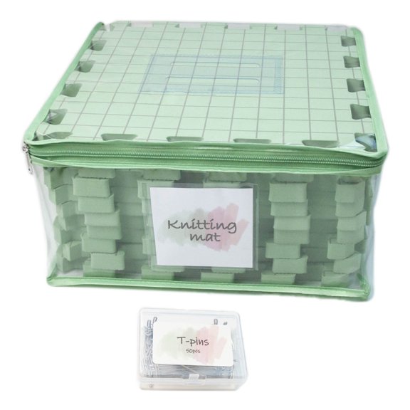 BYNNIX 9 Pieces Crochet Blocking Board Knitting Blocking Mats Thick Grids Board Crochet Accessories for Craft Enthusiasts