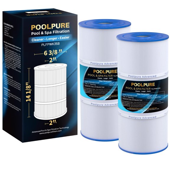 Filtro para spa POOLPURE PWK35B de 35 pies², paquete de 2