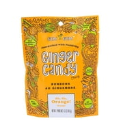 Gem Gem Ginger Candy Chewy Ginger Chews Orange, 6.5oz, Pack of 1