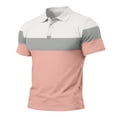 thumbnail image 6 of Men's Polo Shirts Short Sleeve Cotton Pique 3 Button Classic Fit Casual T-Shirt Performance Golf Shirts, 6 of 6
