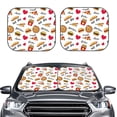 thumbnail image 6 of Lsque Fast Food 2 PCS Windshield Sun Shade | CarFoldable Window Covers | Car Accessories Reflect UV for Universal Cars SUV Truck | Medium, 6 of 7