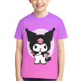 thumbnail image 6 of Sanrio Kuromi Kids T-Shirt 3d Printed Graphic T-Shirts Boys And Girls Short Sleeve Shirts For Youth Kids X-Small, 6 of 6